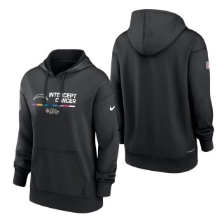 Women's Los Angeles Chargers Black 2022 NFL Crucial Catch Therma Performance Pullover Hoodie