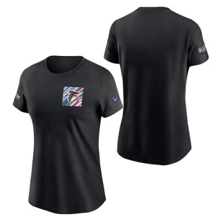Women's Atlanta Falcons Black 2023 NFL Crucial Catch Sideline T-Shirt
