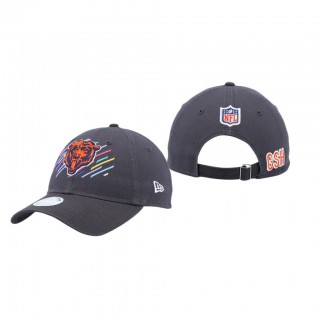 Women Bears Hat Head Logo 9TWENTY Charcoal 2021 NFL Cancer Catch