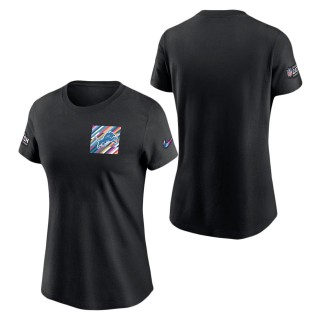 Women's Detroit Lions Black 2023 NFL Crucial Catch Sideline T-Shirt