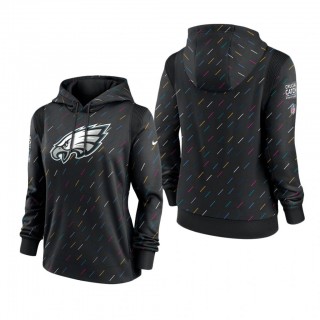Women Eagles Anthracite 2021 NFL Cancer Catch Hoodie