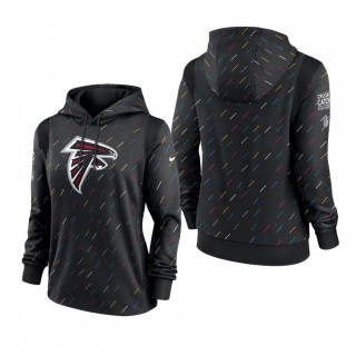 Women Falcons Anthracite 2021 NFL Cancer Catch Hoodie