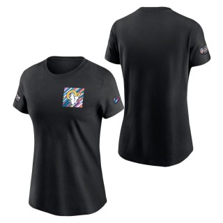 Women's Los Angeles Rams Black 2023 NFL Crucial Catch Sideline T-Shirt