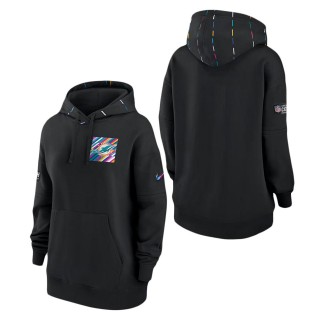 Women's Miami Dolphins Black 2023 Crucial Catch Club Pullover Hoodie