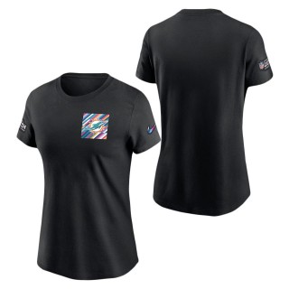 Women's Miami Dolphins Black 2023 NFL Crucial Catch Sideline T-Shirt