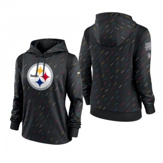 Women Steelers Anthracite 2021 NFL Cancer Catch Hoodie