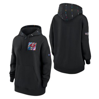 Women's Tampa Bay Buccaneers Black 2023 Crucial Catch Club Pullover Hoodie