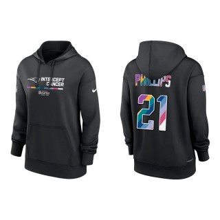 Women's Adrian Phillips New England Patriots Black 2022 NFL Crucial Catch Therma Performance Pullover Hoodie