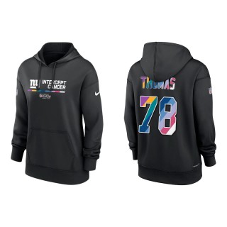 Women's Andrew Thomas New York Giants Black 2022 NFL Crucial Catch Therma Performance Pullover Hoodie
