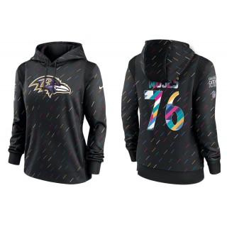 Women's Baltimore Ravens Morgan Moses Anthracite NFL Crucial Catch Hoodie