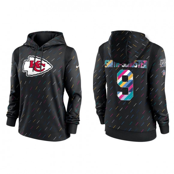Women's Kansas City Chiefs JuJu Smith-Schuster Anthracite 2021 NFL Crucial Catch Therma Pullover Hoodie