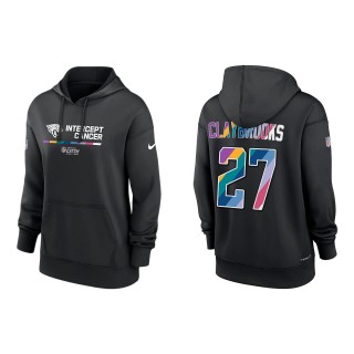 Women's Chris Claybrooks Jacksonville Jaguars Black 2022 NFL Crucial Catch Therma Performance Pullover Hoodie