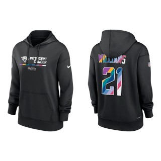 Women's Darious Williams Jacksonville Jaguars Black 2022 NFL Crucial Catch Therma Performance Pullover Hoodie