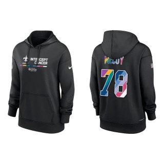 Women's Erik McCoy New Orleans Saints Black 2022 NFL Crucial Catch Therma Performance Pullover Hoodie
