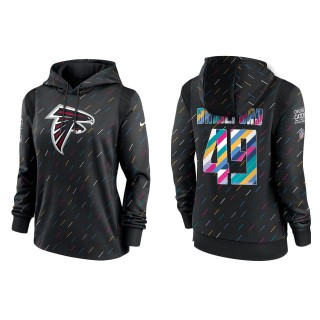 Women's Atlanta Falcons Jordan Brailford Anthracite 2021 NFL Crucial Catch Therma Pullover Hoodie