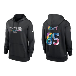 Women's Hunter Henry New England Patriots Black 2022 NFL Crucial Catch Therma Performance Pullover Hoodie