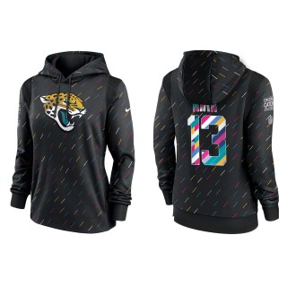 Women's Jacksonville Jaguars Christian Kirk Anthracite 2021 NFL Crucial Catch Therma Pullover Hoodie