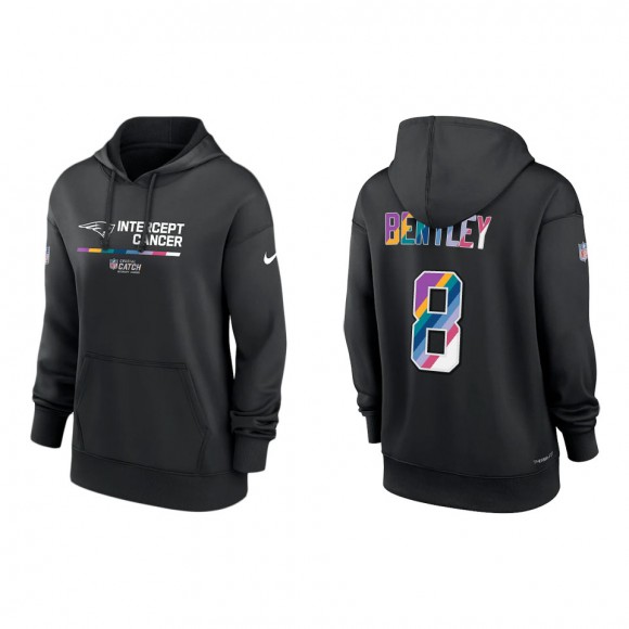 Women's Ja'Whaun Bentley New England Patriots Black 2022 NFL Crucial Catch Therma Performance Pullover Hoodie