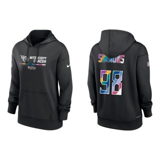 Women's Jeffery Simmons Tennessee Titans Black 2022 NFL Crucial Catch Therma Performance Pullover Hoodie