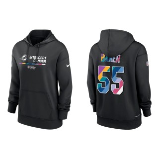 Women's Jerome Baker Miami Dolphins Black 2022 NFL Crucial Catch Therma Performance Pullover Hoodie