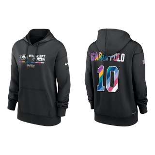 Women's Jimmy Garoppolo San Francisco 49ers Black 2022 NFL Crucial Catch Therma Performance Pullover Hoodie