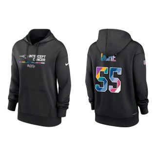 Women's Josh Uche New England Patriots Black 2022 NFL Crucial Catch Therma Performance Pullover Hoodie
