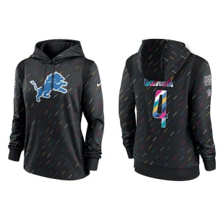 Women's Detroit Lions D.J. Chark Anthracite 2021 NFL Crucial Catch Therma Pullover Hoodie