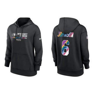 Women's Marcus Johnson San Francisco 49ers Black 2022 NFL Crucial Catch Therma Performance Pullover Hoodie