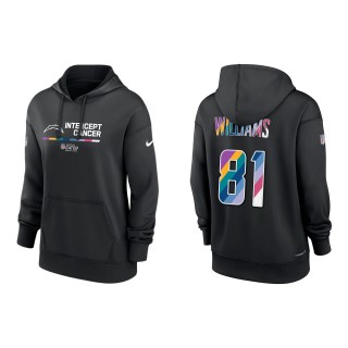Women's Mike Williams Los Angeles Chargers Black 2022 NFL Crucial Catch Therma Performance Pullover Hoodie