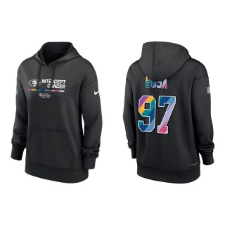 Women's Nick Bosa San Francisco 49ers Black 2022 NFL Crucial Catch Therma Performance Pullover Hoodie