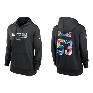 Women's Oshane Ximines New York Giants Black 2022 NFL Crucial Catch Therma Performance Pullover Hoodie