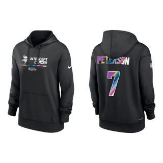 Women's Patrick Peterson Minnesota Vikings Black 2022 NFL Crucial Catch Therma Performance Pullover Hoodie