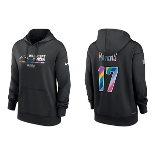 Women's Philip Rivers Los Angeles Chargers Black 2022 NFL Crucial Catch Therma Performance Pullover Hoodie
