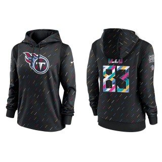 Women's Tennessee Titans Ryan Izzo Anthracite 2021 NFL Crucial Catch Therma Pullover Hoodie