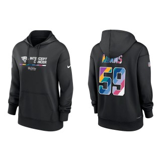 Women's Tyrell Adams Jacksonville Jaguars Black 2022 NFL Crucial Catch Therma Performance Pullover Hoodie