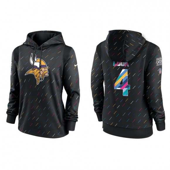 Women's Minnesota Vikings Dalvin Cook Anthracite 2021 NFL Crucial Catch Therma Pullover Hoodie