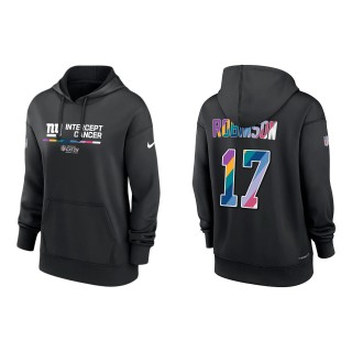 Women's Wan'Dale Robinson New York Giants Black 2022 NFL Crucial Catch Therma Performance Pullover Hoodie