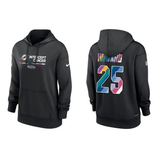 Women's Xavien Howard Miami Dolphins Black 2022 NFL Crucial Catch Therma Performance Pullover Hoodie
