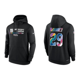 Xavier McKinney New York Giants Black 2022 NFL Crucial Catch Therma Performance Pullover Hoodie