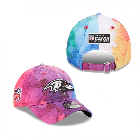 Youth Baltimore Ravens Pink 2022 NFL Crucial Catch 9TWENTY Adjustable Hat