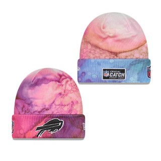 Youth Buffalo Bills Pink 2022 NFL Crucial Catch Knit Hat