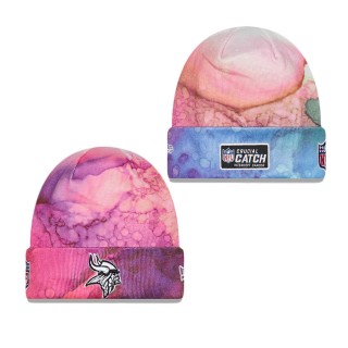 Youth Minnesota Vikings Pink 2022 NFL Crucial Catch Knit Hat