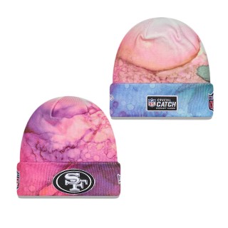 Youth San Francisco 49ers Pink 2022 NFL Crucial Catch Knit Hat